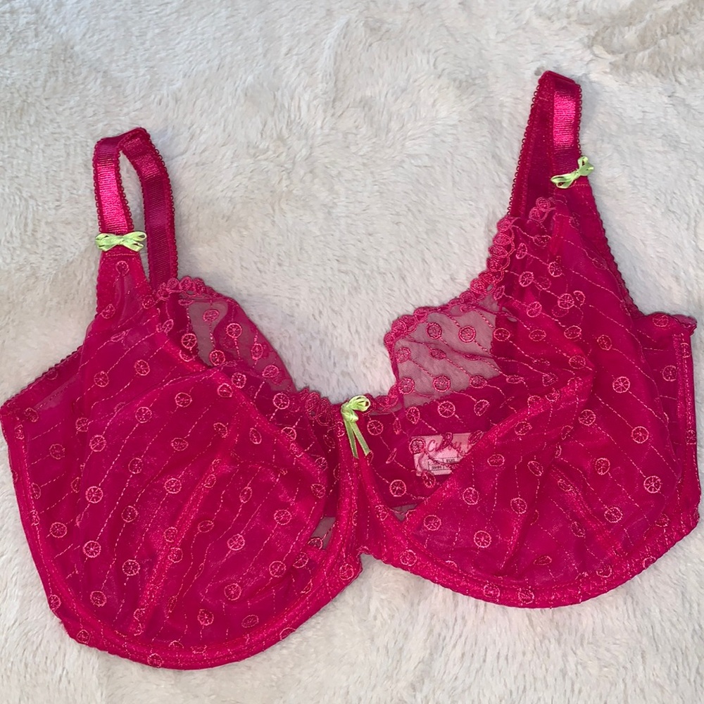 38HH Curvy Kate unlined hot pink bra